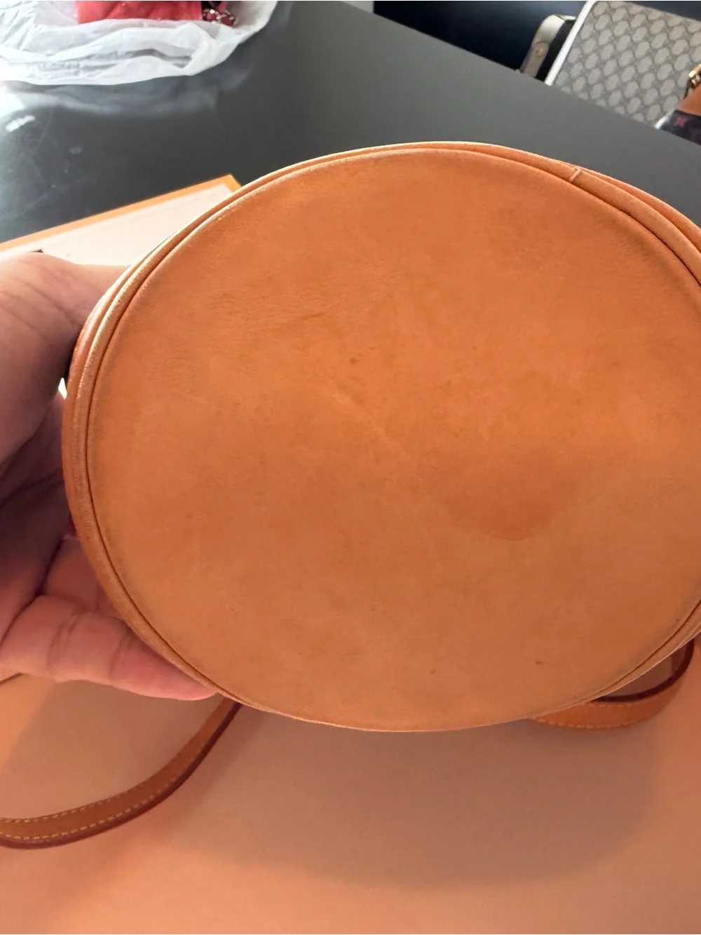 Louis Vuitton Interior Patch in Black with Tan Leather Label